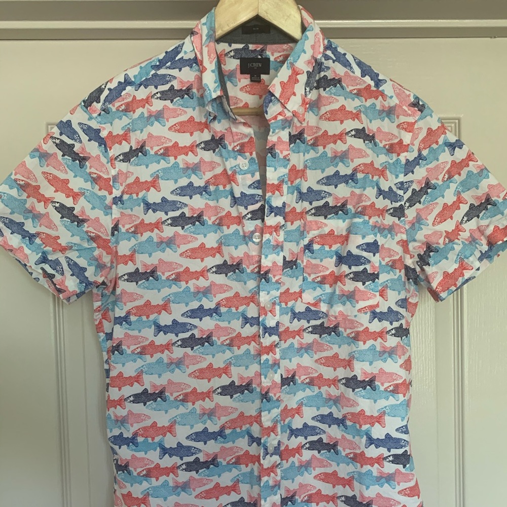 Men’s Jcrew Factory Short Sleeve Button Up - Med